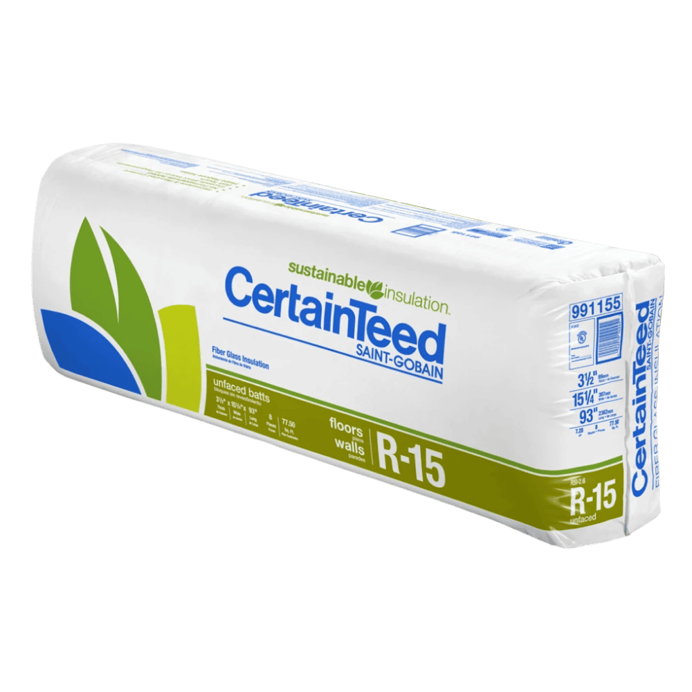 CertainTeed Sustainable Insulation R15 R-Value Fiberglass Batt Insulation Product Distributor