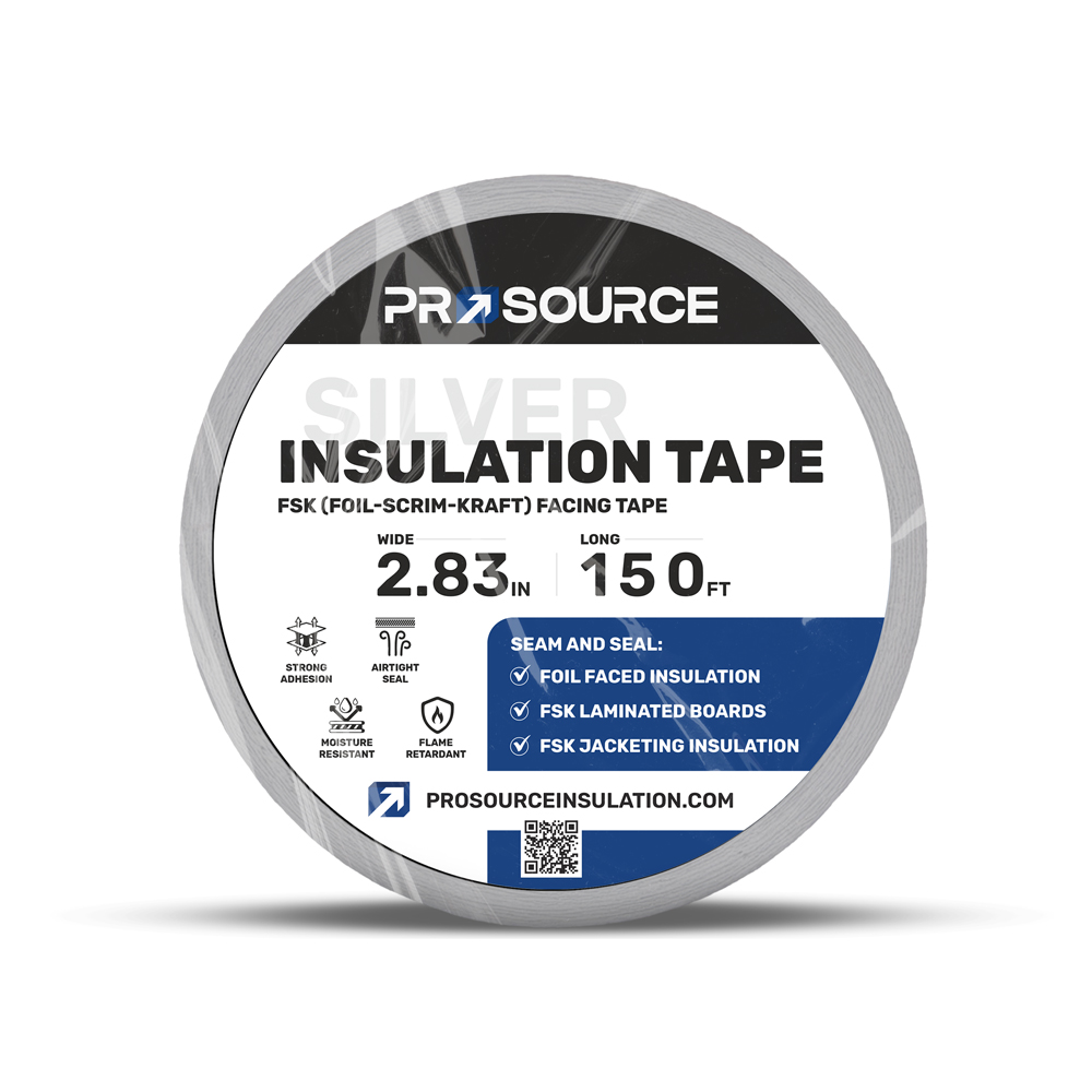 Prosource FSK Foil-Scrim-Kraft Silver Insulation Facing Tape