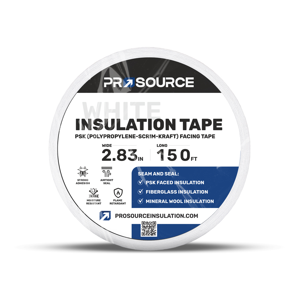 Prosource PSK (Polypropylene-Scrim-Kraft) White Insulation Facing Tape